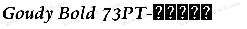 Goudy Bold 73PT字体转换